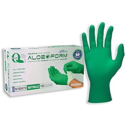 Glove Color Q Aloe Form PF Nitrile Small